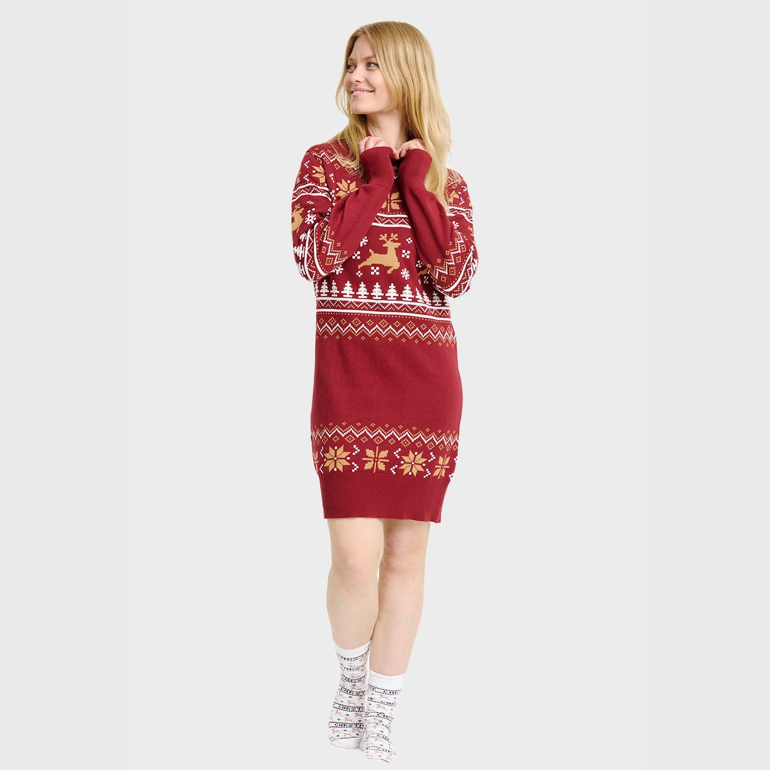 Turtleneck Christmas Dress β Women
